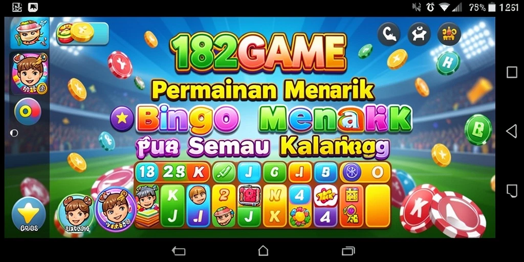 Tampilan gameplay Bingo yang mengasyikkan dan penuh warna.