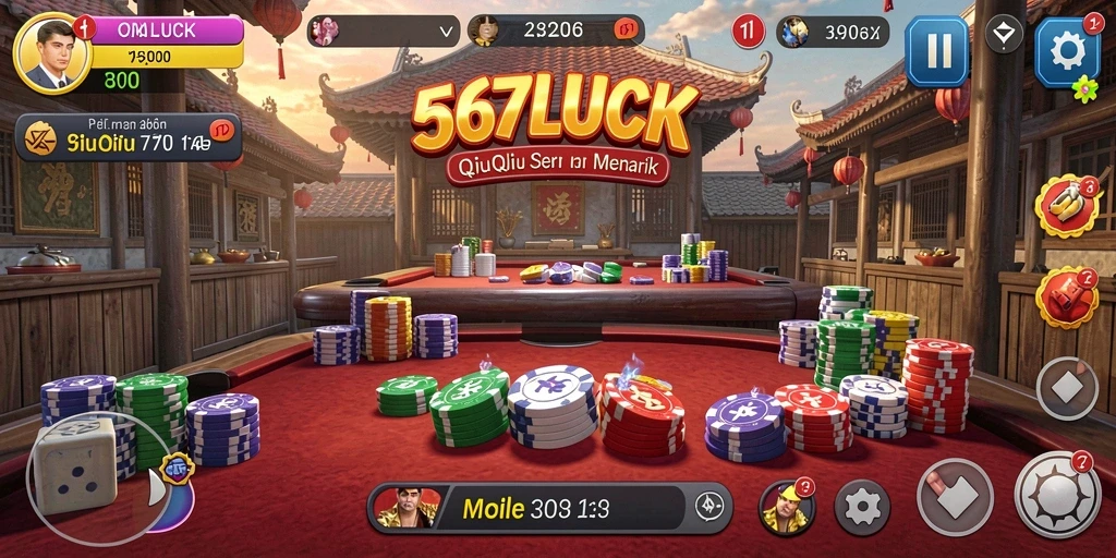 Tampilan gameplay QiuQiu yang seru dan interaktif.