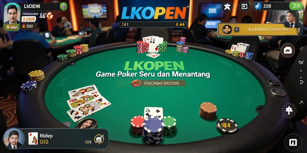 Tampilan gameplay LKOPEN yang menarik dan penuh aksi Poker.