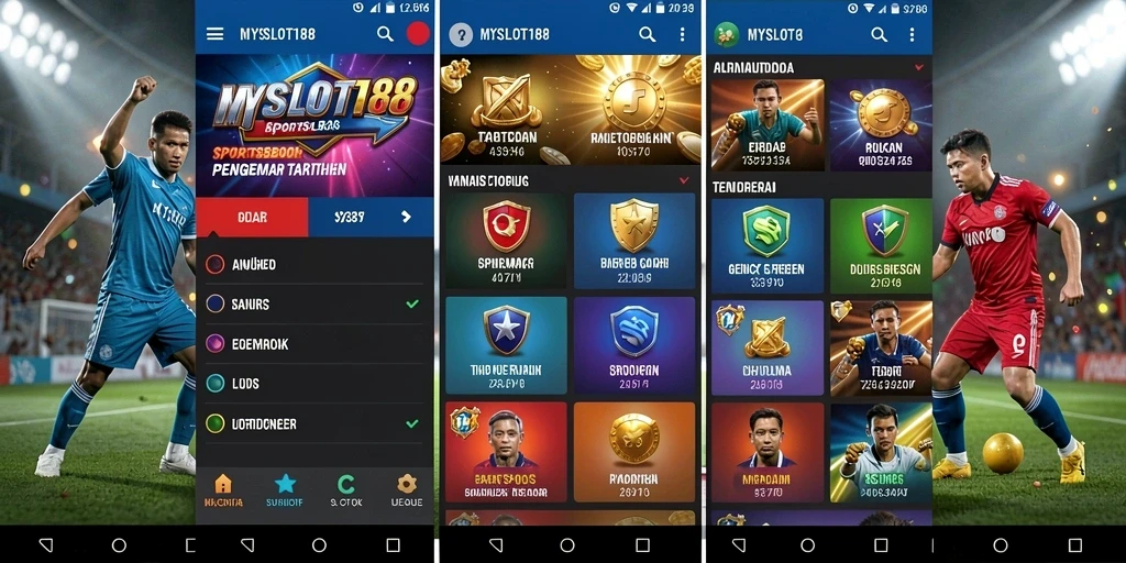 Tampilan antarmuka MYSLOT188 yang menarik untuk taruhan olahraga.