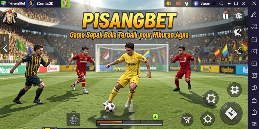 Tampilan gameplay seru dari PISANGBET dalam aksi sepak bola.