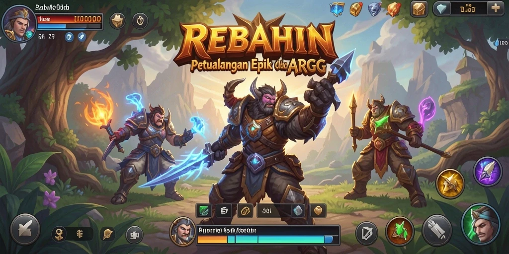 Tampilan seru dari gameplay ARPG di REBAHIN.