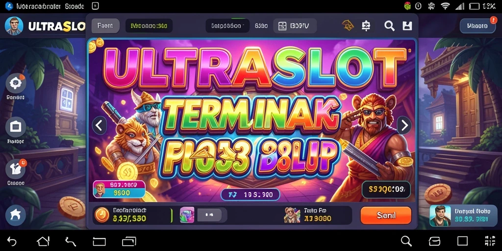 Tampilan gameplay ULTRASLOT dengan mesin slot yang mengasyikkan.