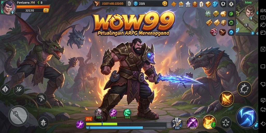 Gameplay seru dan mendebarkan dalam game WOW99 ARPG.